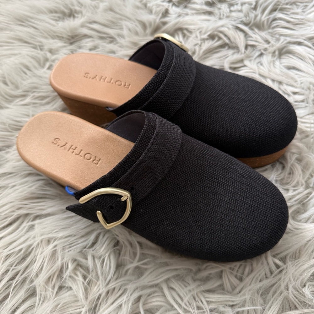 ROTHY’S The Classic Clog in Black Size 8 NWB - Picture 3 of 13